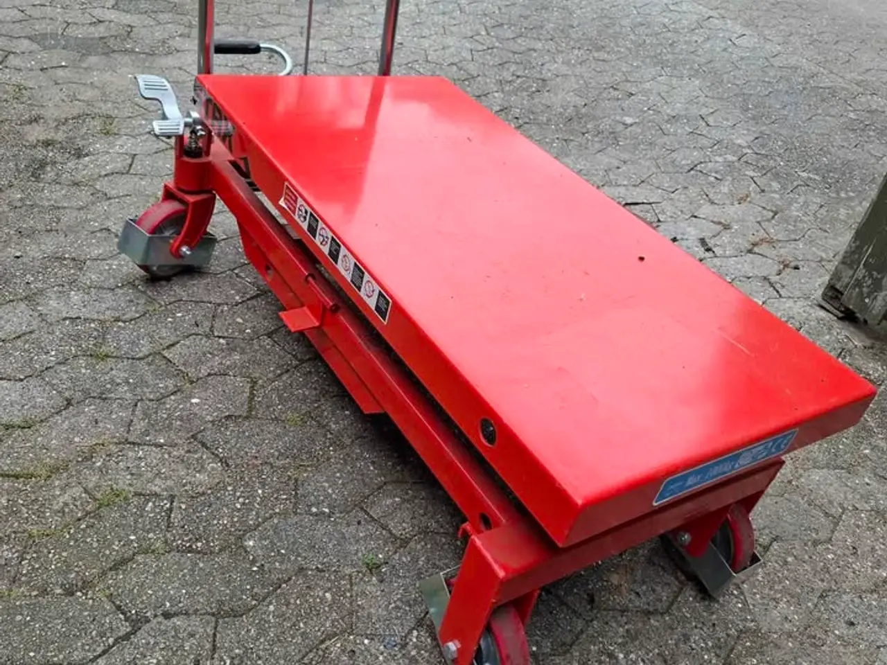 Billede 1 - Hydraulisk løftevogn / Løftebord 1.000 kg.