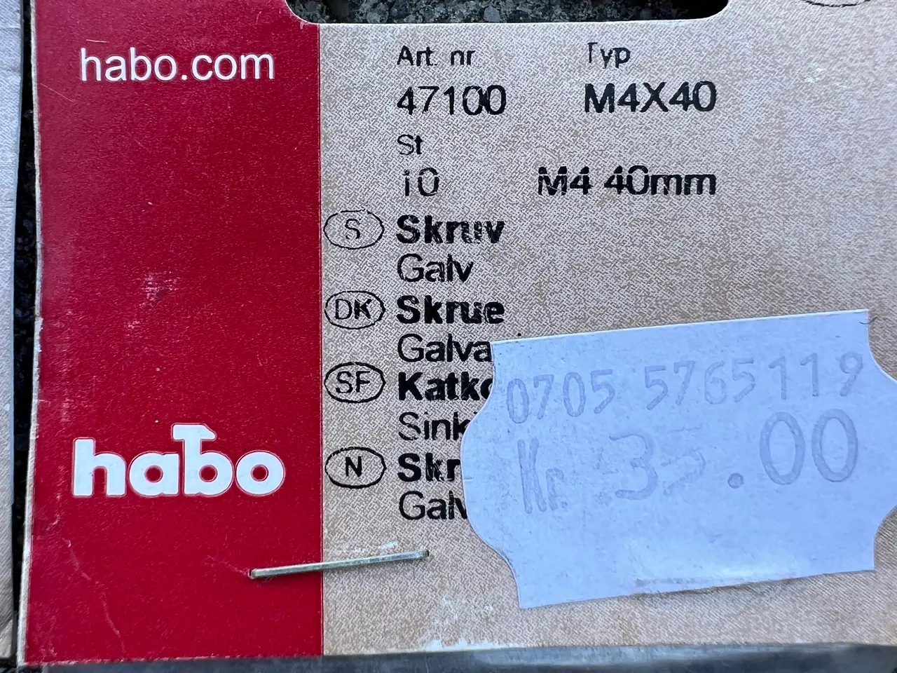 Billede 3 - 3 Pakker Klipbare Skruer fra Habo.dk (40mm.)