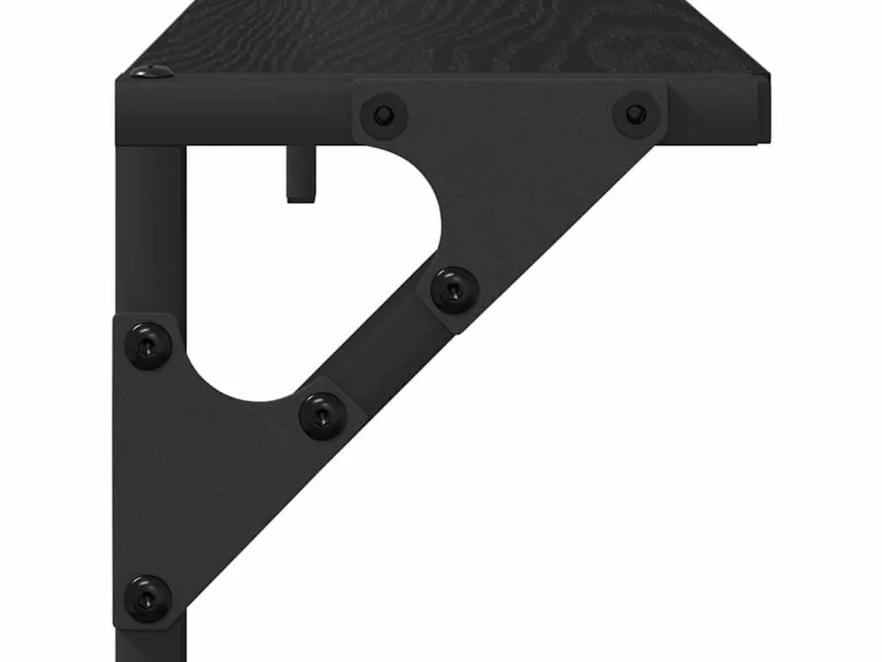 Billede 7 - Væghylder 2 stk i sort eg - konstrueret træ 80 × 15 × 15,5 cm