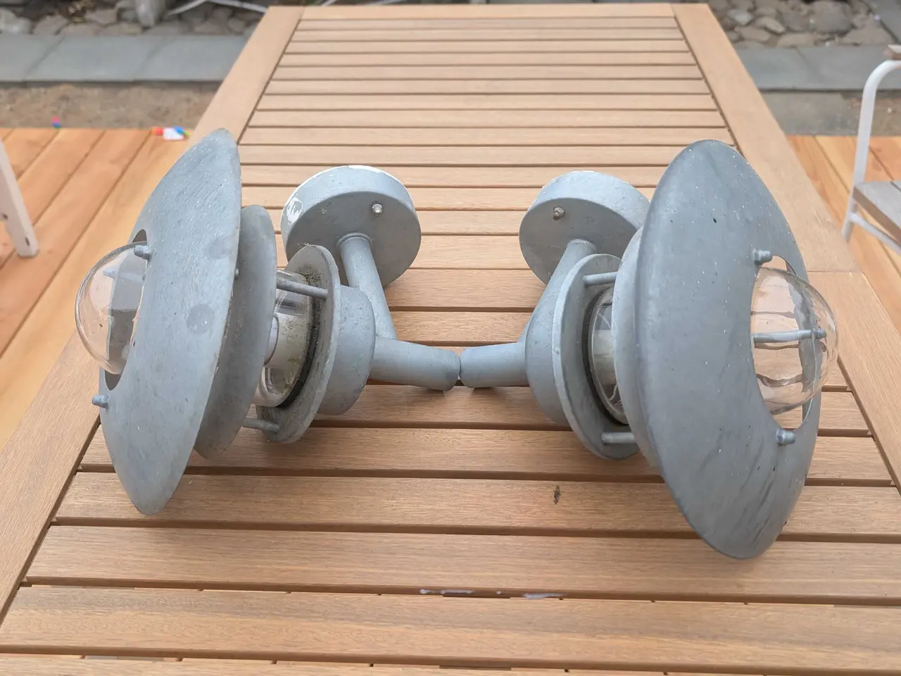 Billede 2 - Flotte galvaniserede lamper 2 stk
