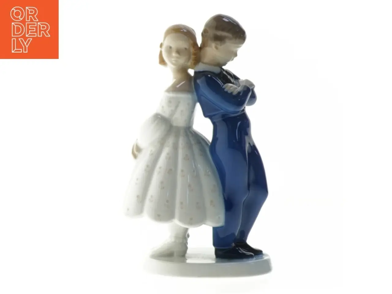 Billede 1 - Porcelænsfigur af dreng og pige fra B&G (str. 20 cm)
