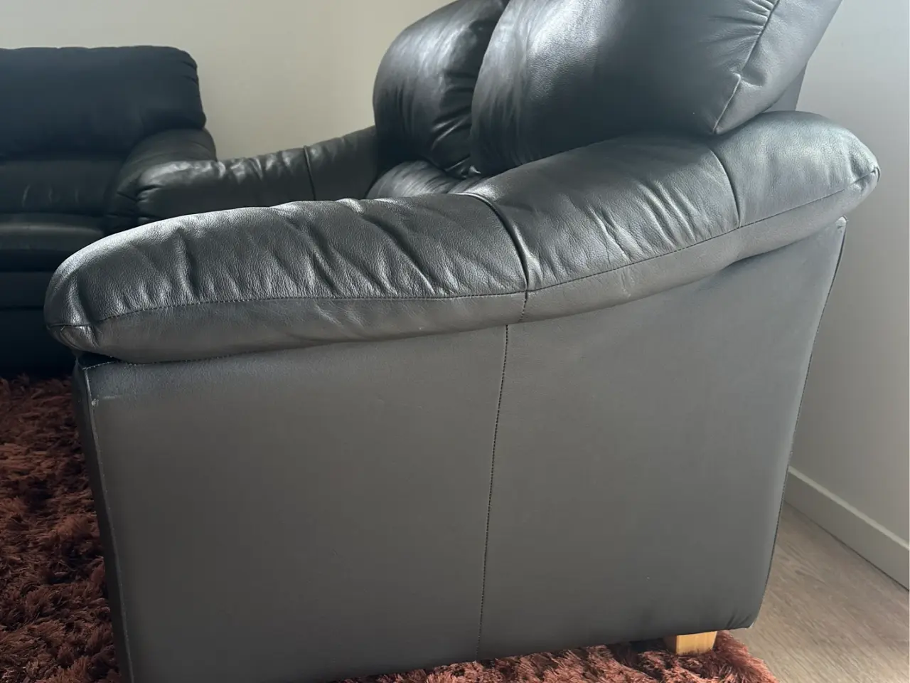 Billede 7 - Sofasæt i læder sort