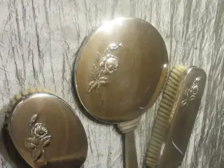 pletsølv retro børstesæt med spejl