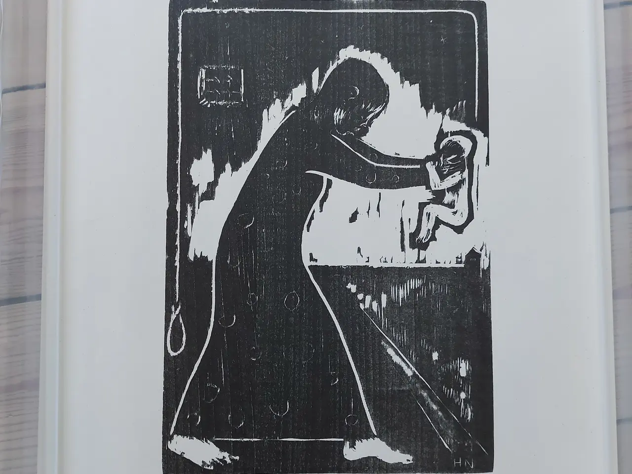 Billede 1 - Originalt træsnit af Søren Hjorth Nielsen (1967)