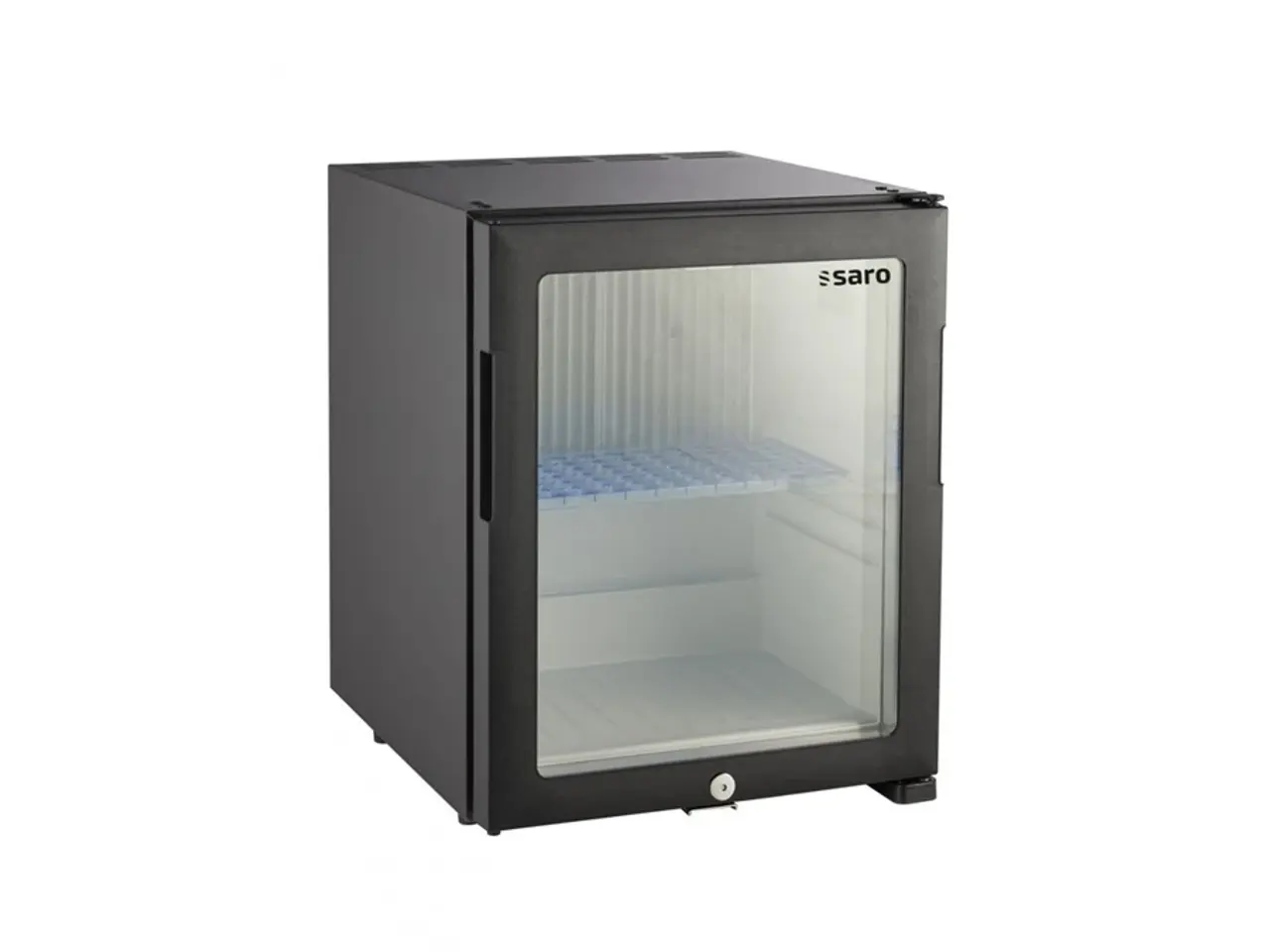 Billede 1 - Lydløs Minibar med Glasdør 26 Liter – Sort Design