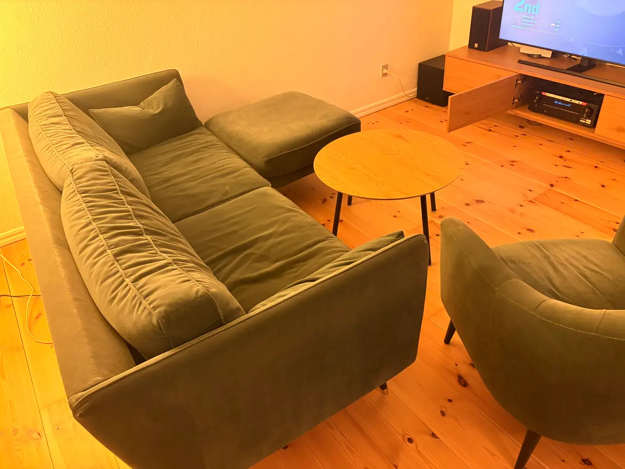 Billede 3 - 2-personers sofa med flytbar chaiselong og stol