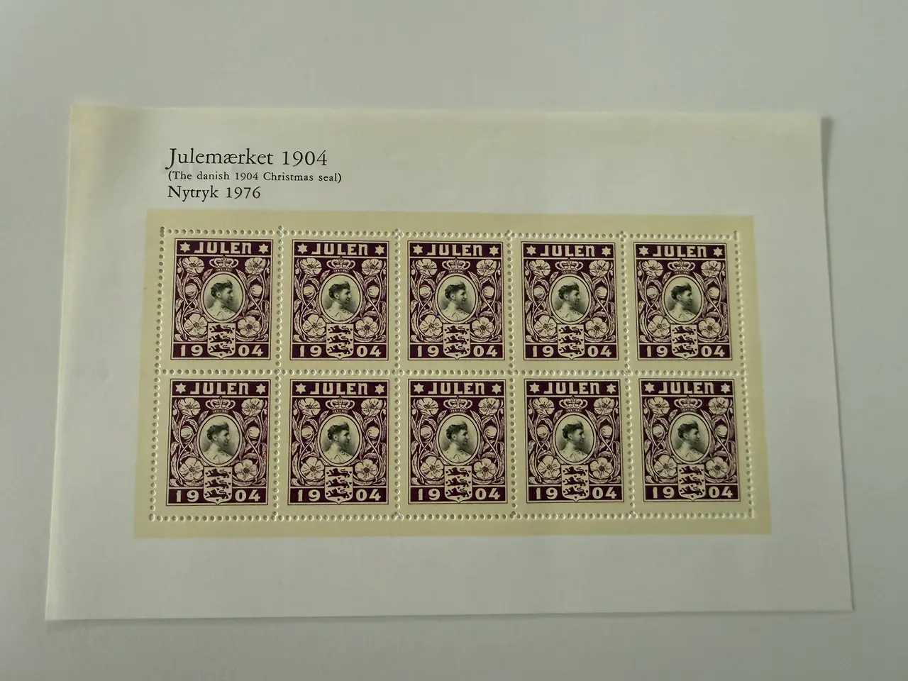 Billede 1 - Julemærker - nytryk fra 1976