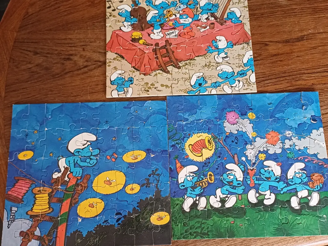 Billede 5 - Puzzel spil smølfer