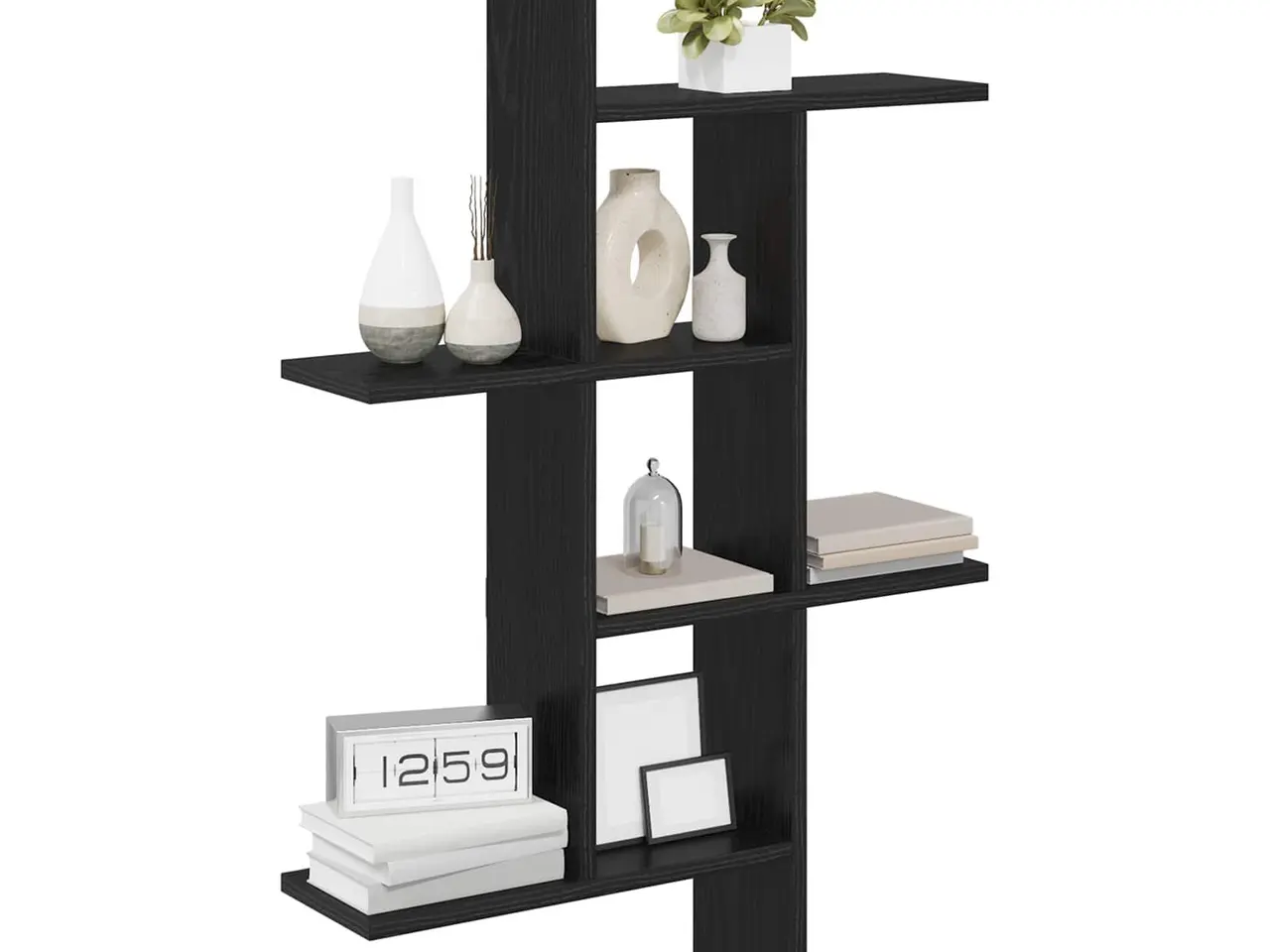 Billede 3 - Væghylde i sort eg 61 x 15 x 102 cm