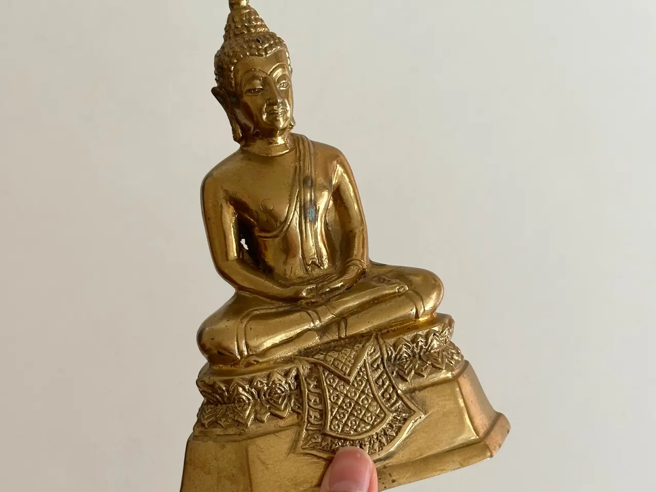 Billede 1 - Thailandsk buddhafigur, messing