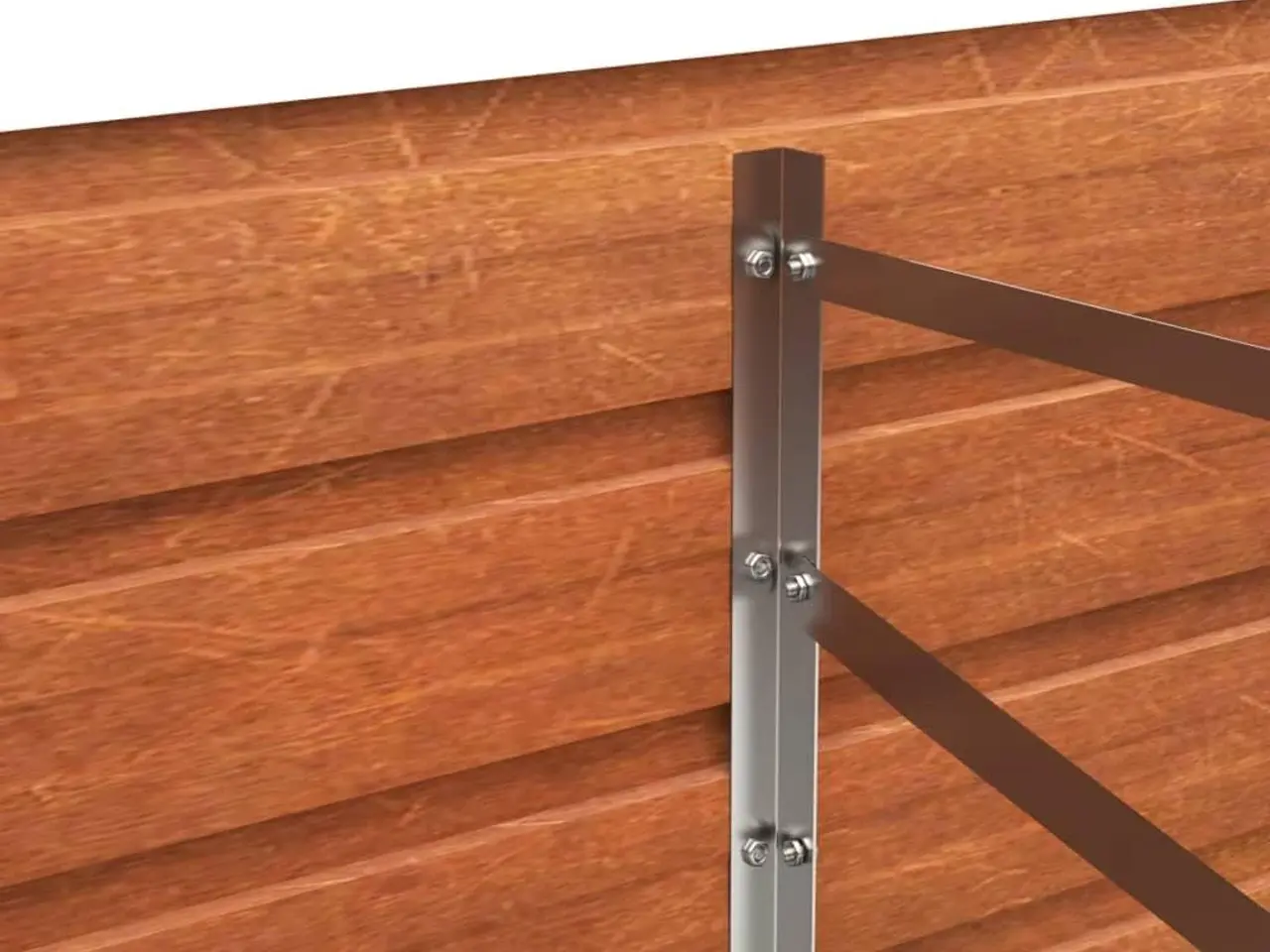 Billede 6 - Højbed 160×80×45 cm i cortenstål - rustfarvet plantekasse
