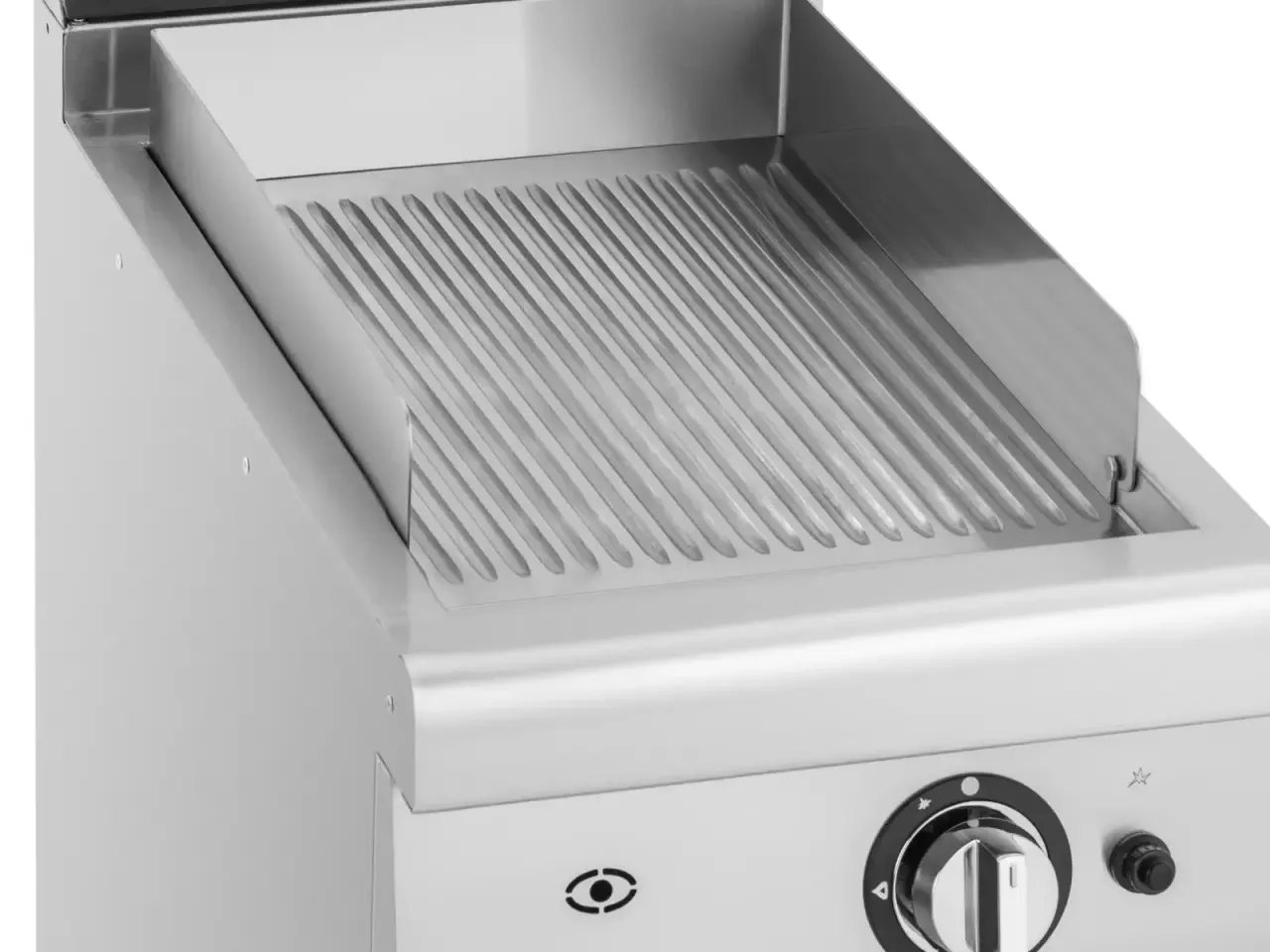Billede 2 - Stegeplade gas – 6 kW – rillet – 50 til 300 °C