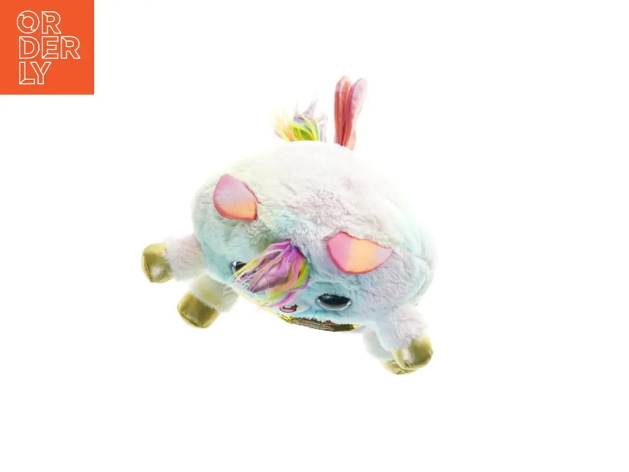 Billede 3 - Farverig bamse med hjerte (str. 31 x 27 cm)