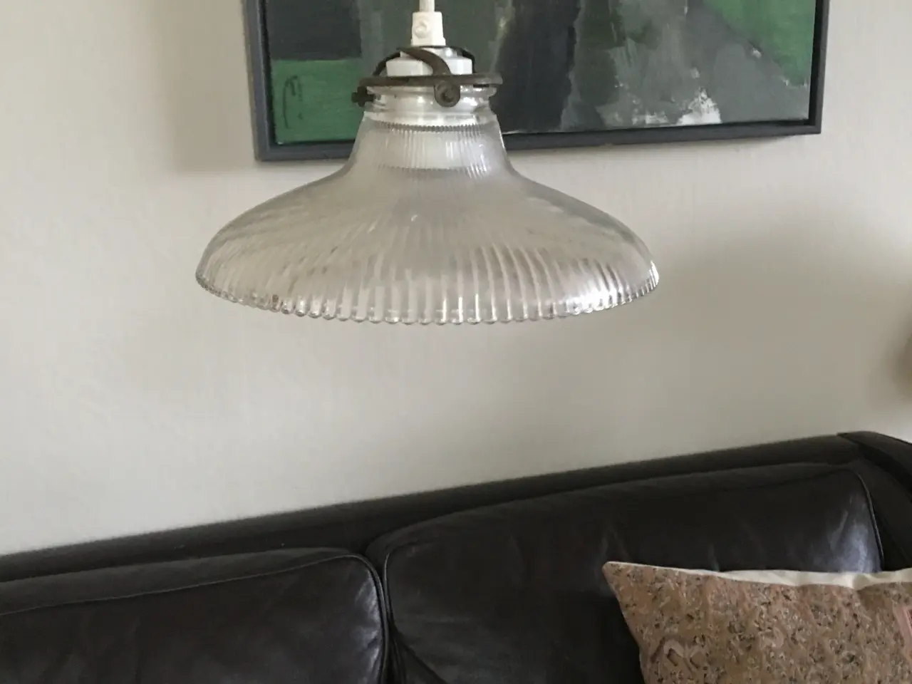 Billede 1 - Lofts-lampe, glas