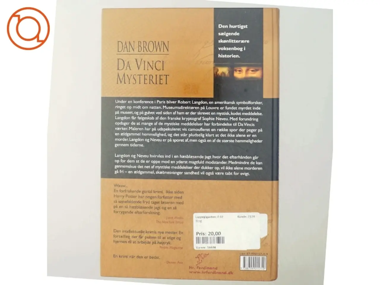 Billede 3 - Da Vinci Mysteriet af Dan Brown (Bog)