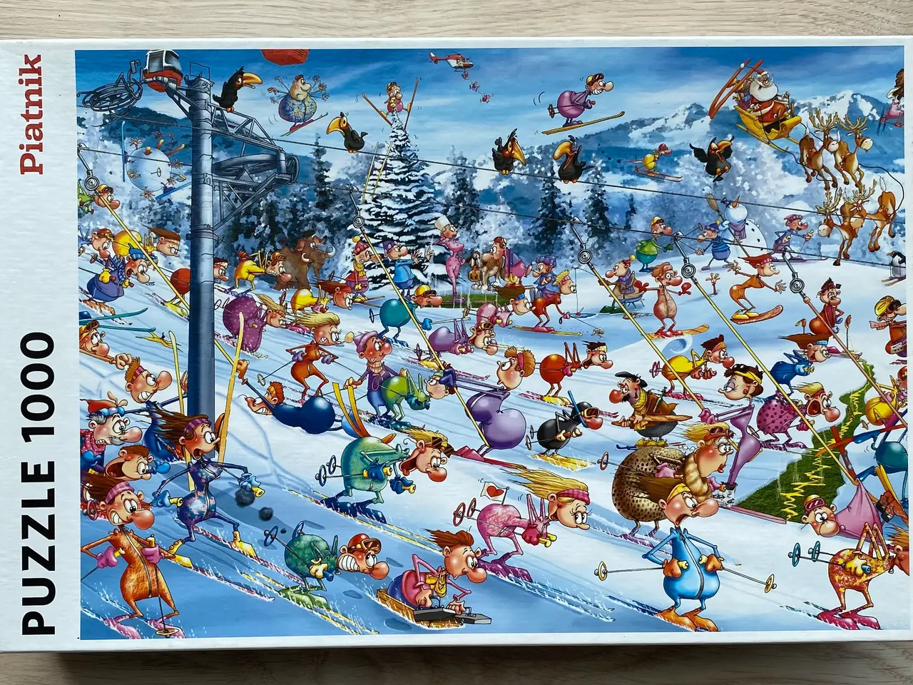 Billede 1 - Christmas Skiing (Francois Ruyer) 1000 brikker