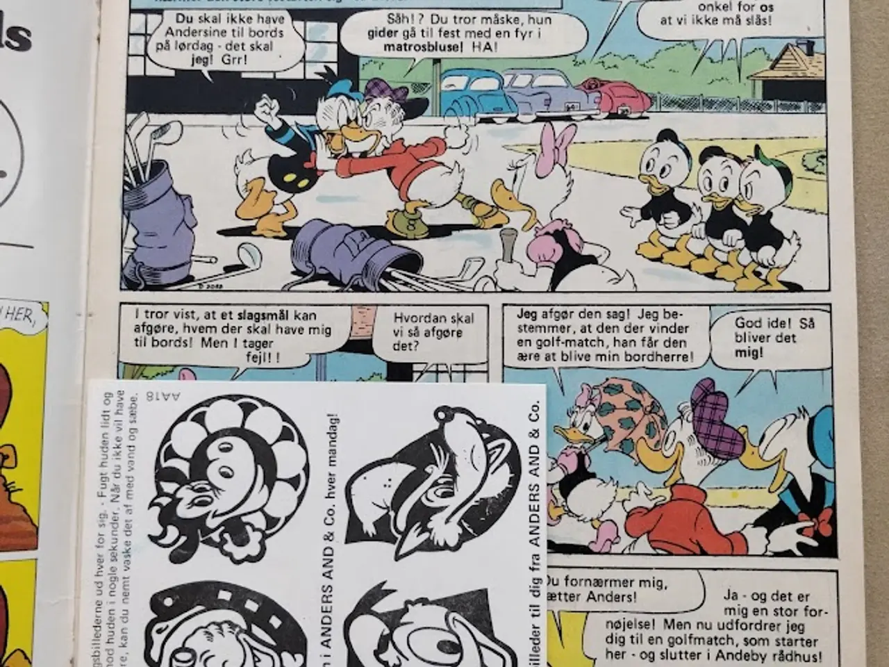 Billede 2 - Anders And fra 1975 med tatoveringsmærker