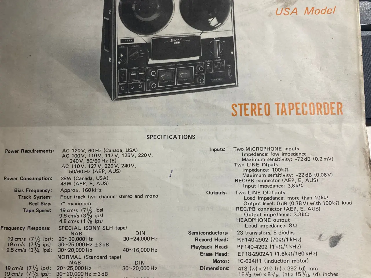 Billede 2 - Spolebåndoptager Sony TC-377