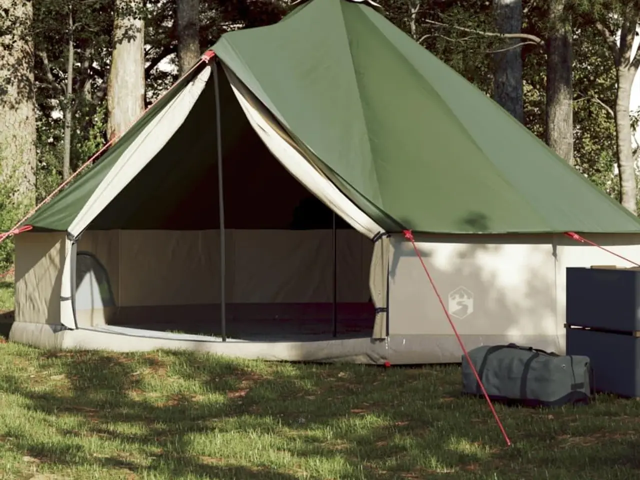 Billede 1 - 6-personers campingtelt vandafvisende grøn