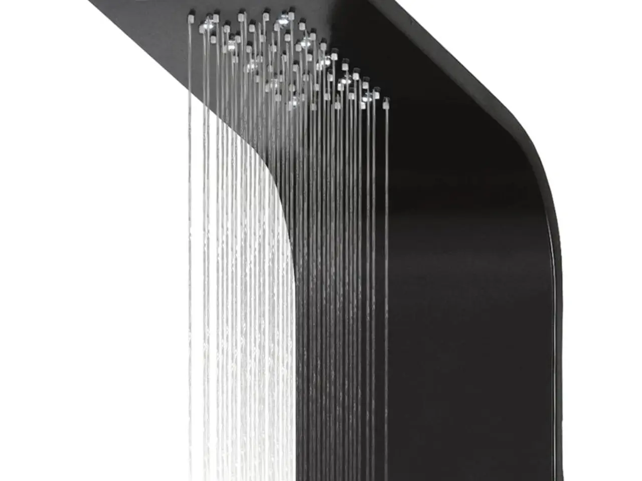 Billede 7 - Brusepanel i aluminium med LED - 20 × 44 × 130 cm, sort