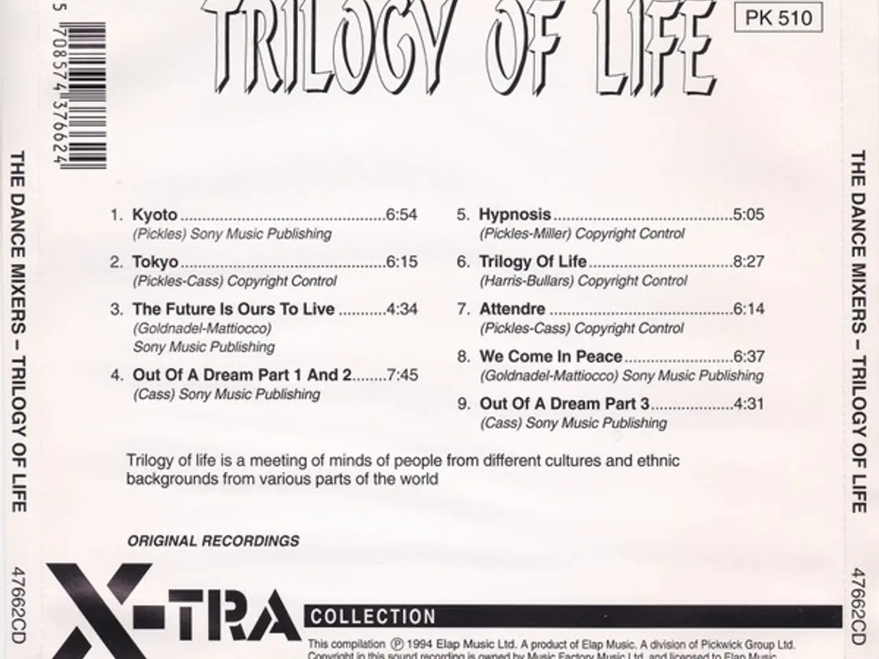 Billede 2 - The Dance Mixers – Trilogy Of Life – CD