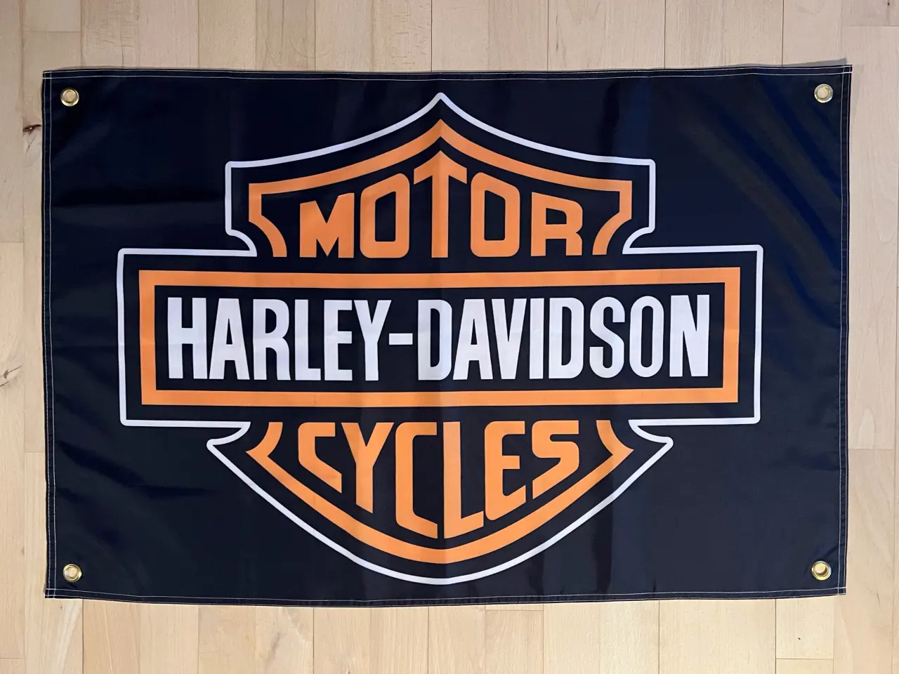 Billede 1 - Flag med Harley-Davidson logo