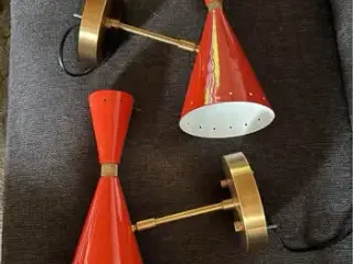 2 stilnovo style væglamper sælges samlet