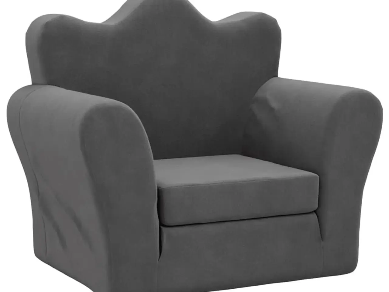 Billede 2 - Sovesofa til børn blødt plys antracitgrå