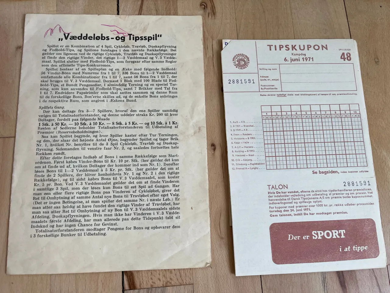 Billede 4 - Væddeløb- og tips-spil fra 1949