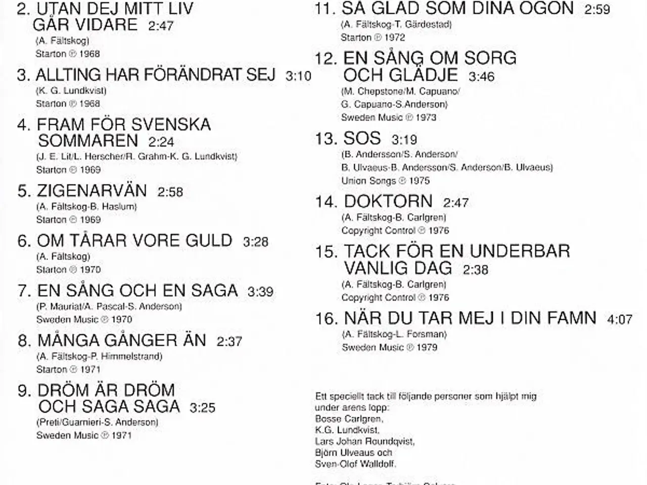 Billede 5 - Agnetha Fältskog – Tio År Med Agnetha – CD