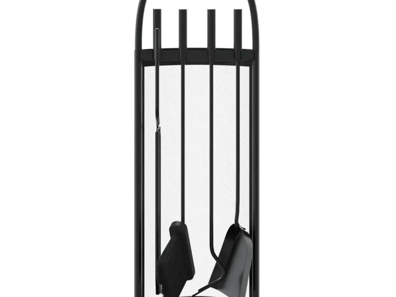 Billede 4 - 5-delt pejsesæt i stål - 23 × 15 × 66 cm, sort