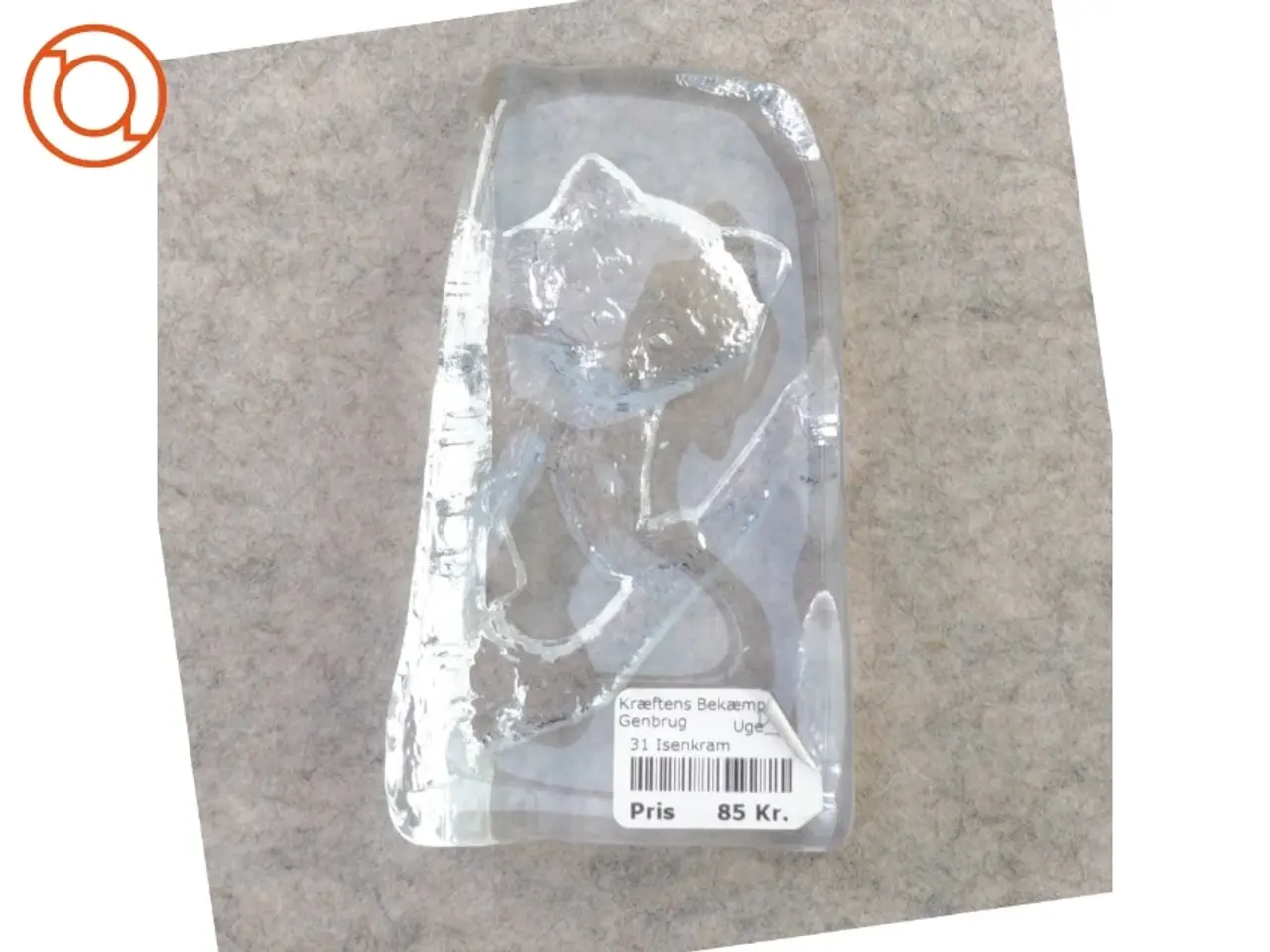 Billede 1 - Glas skulptur (str. 14 x 7 cm)