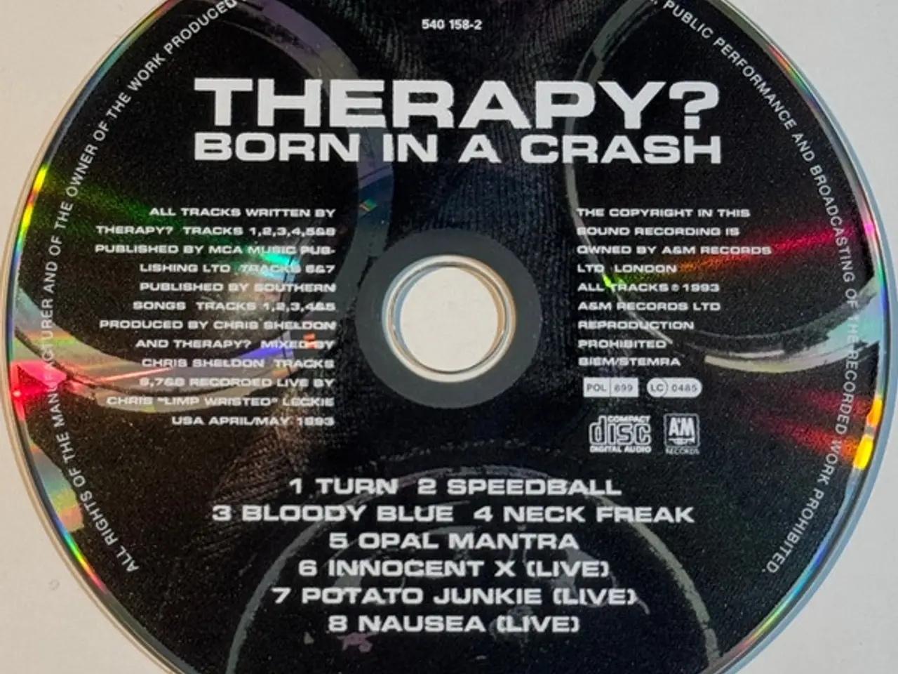Billede 3 - Therapy? – Born In A Crash – CD