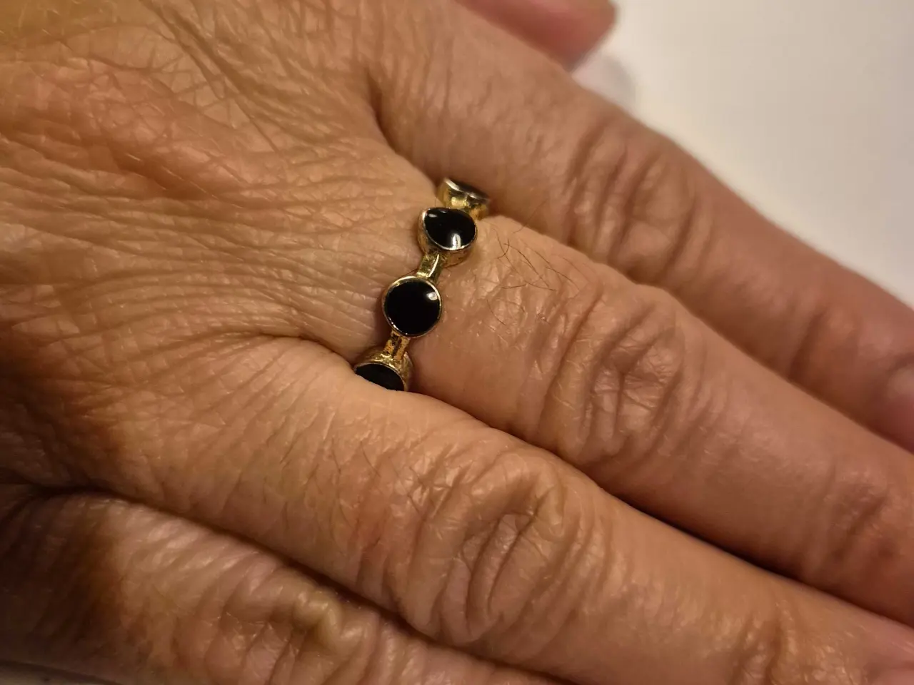 Billede 1 - Guld ring med perle