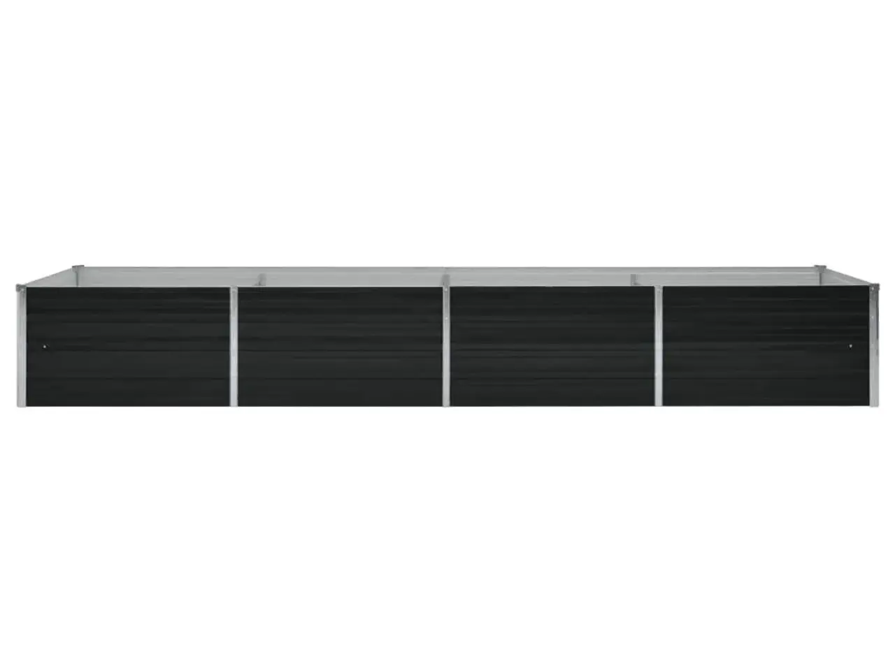 Billede 2 - Hævet plantekasse i galvaniseret stål 320 x 80 x 45 cm - antracitgrå