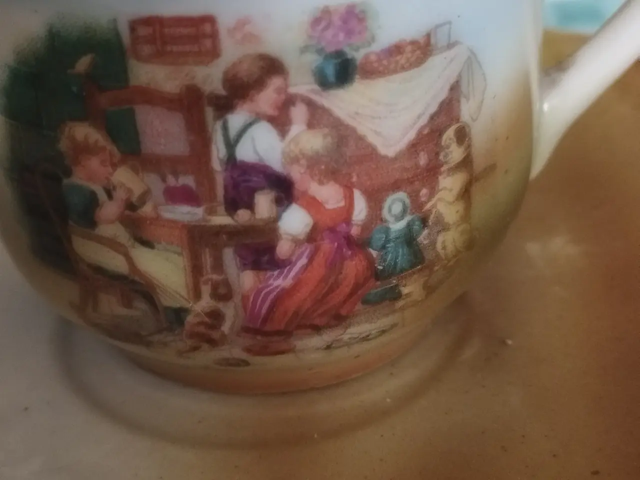 Billede 7 - Antik dukke kaffestel fra 1920-1930.