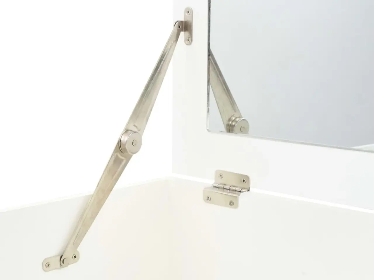 Billede 12 - Sminkebord med spejl i MDF - 60 × 50 × 86 cm, hvid/brun