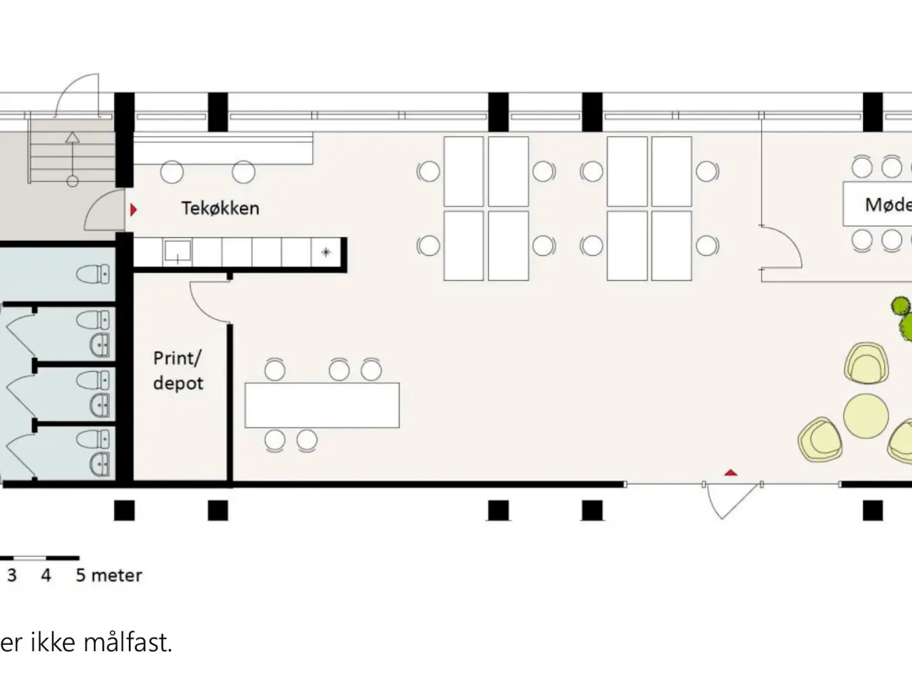 Billede 32 - Højloftet og flot istandsat lejemål i B!NGS