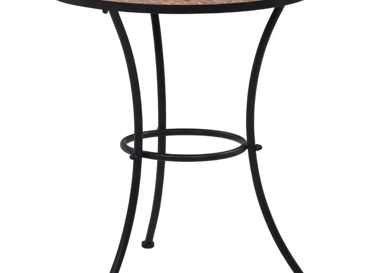 Billede 1 - Bistrobord med mosaik - keramisk Ø60 cm, orange/grå