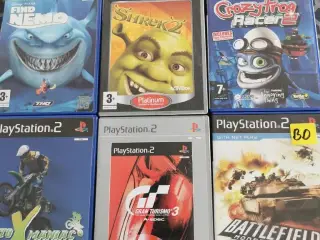 12 gode ps2 spil 50-100kr pr stk