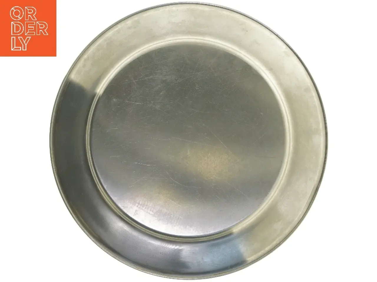 Billede 3 - Rund metalbakke/stålfad (str. Ø 37,5 cm)