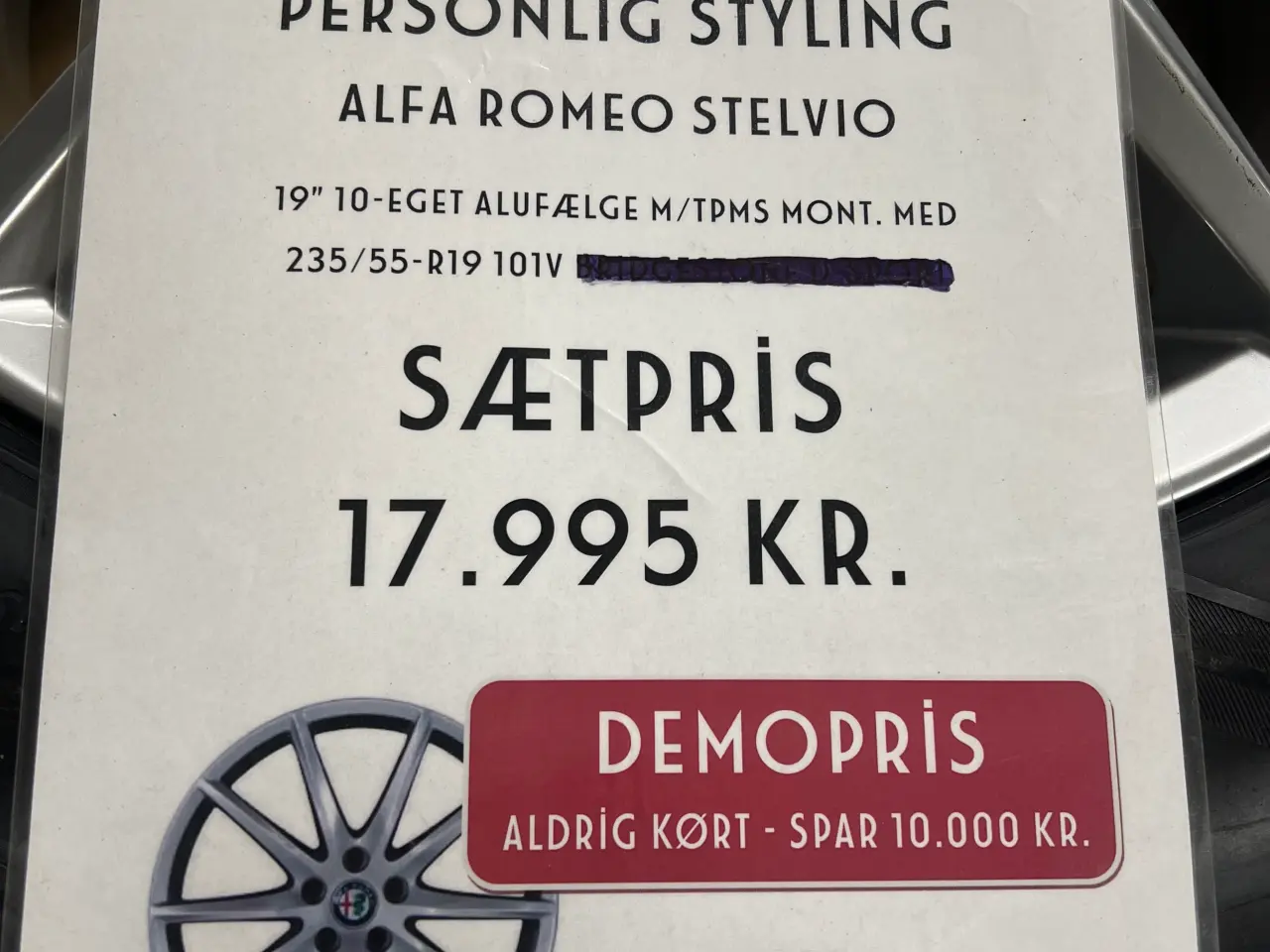 Billede 4 - Alufælge med dæk 