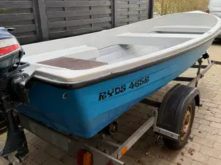 Ryds 465R jolle 15 fod med 5hk Yamaha
