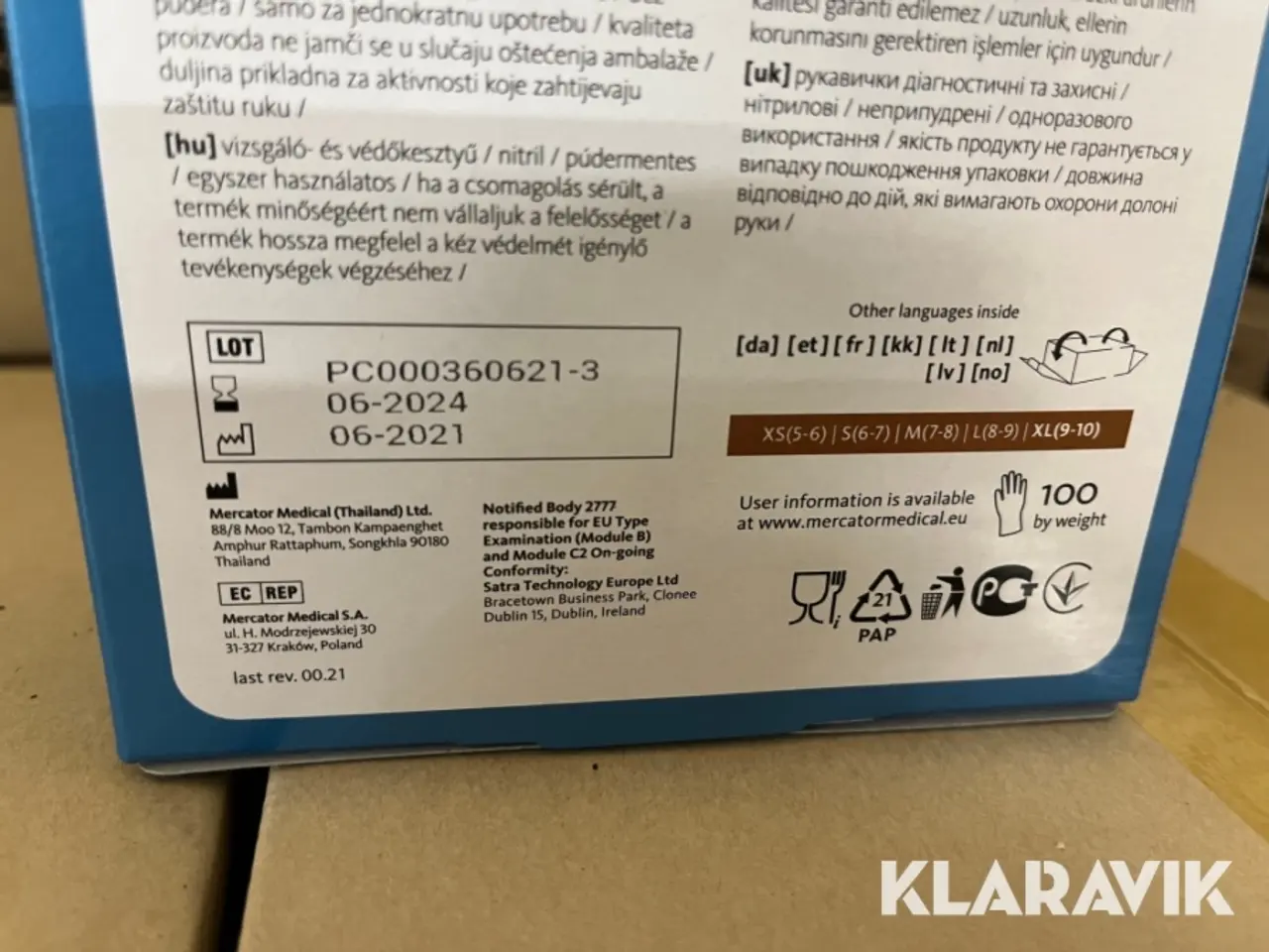 Billede 5 - Nitrilhandsker Mercator Nitrylex Classic størrelse XL - 10 kasser