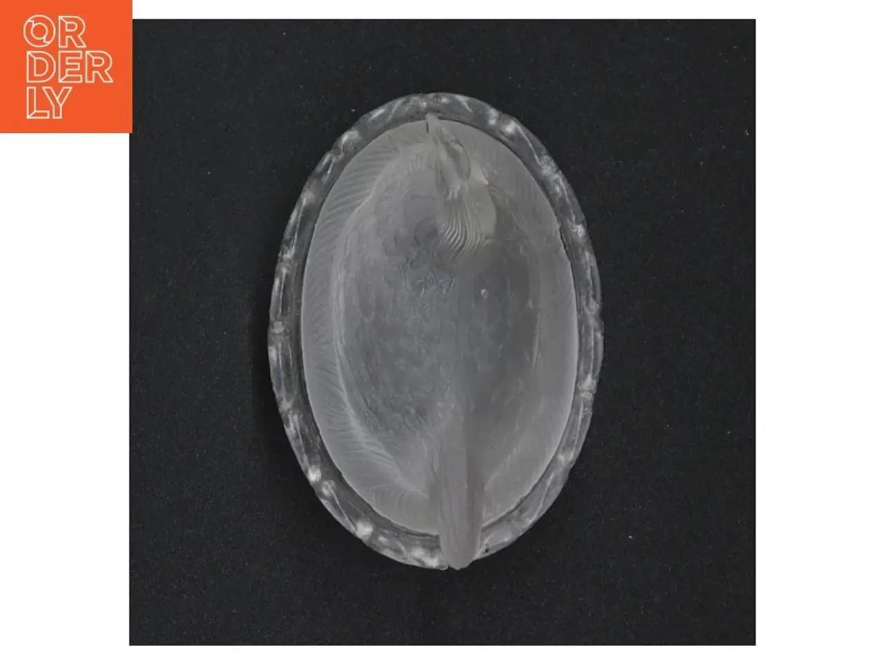 Billede 5 - Glasfugl med tilhørende skål (str. 9 x 6 x 8 cm)