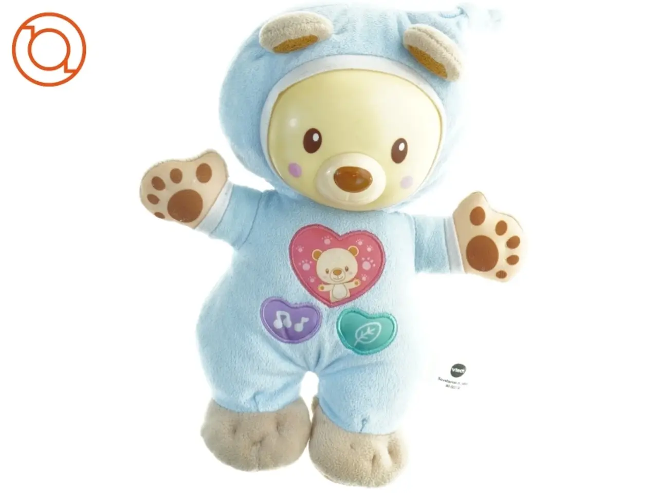 Billede 1 - Synge bamse Blå plys teddybjørn med lyd og lys (str. 29 x 24 cm)