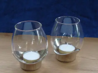 2 stk. Fyrfads lysestager fra Georg Jensen. 
