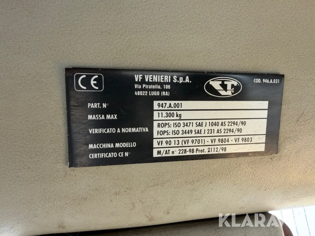 Billede 6 - Gummiged Venieri 9804 med skovl