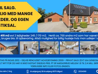 Stor bolig / skole med gymnastiksal