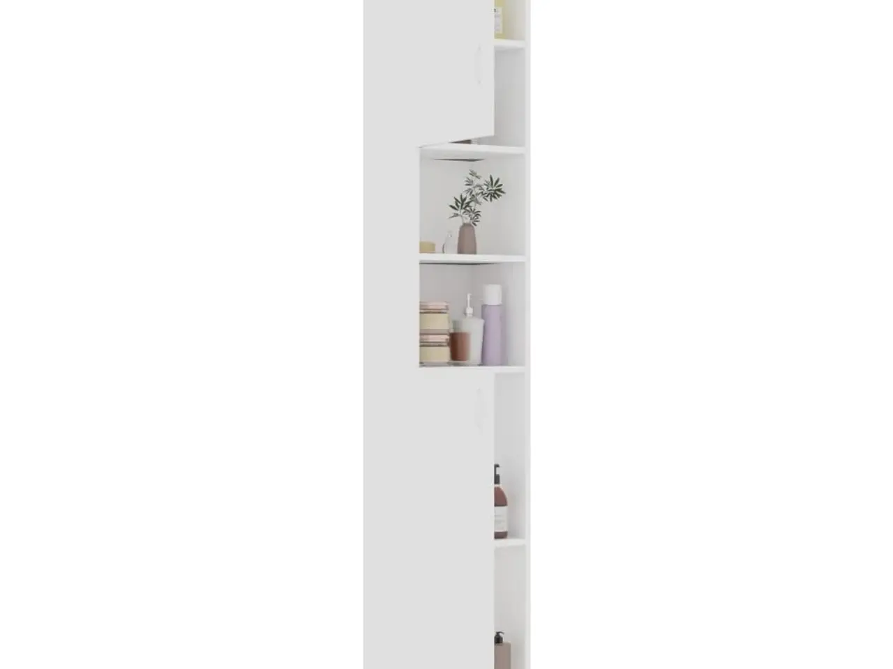 Billede 5 - Badeværelsesskab 32 × 25,5 × 190 cm - konstrueret træ, hvidt højskab